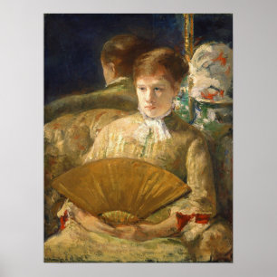 Cassatt - Woman With Fan Poster