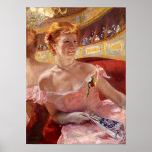 Cassatt - Woman With Pearl Necklace In Loge Poster