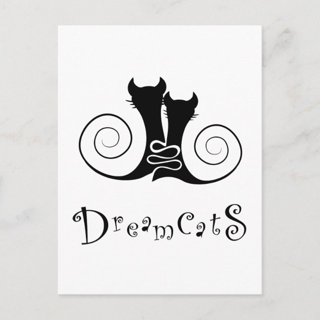 Casseminia - dreamcats with text postcard (Front)