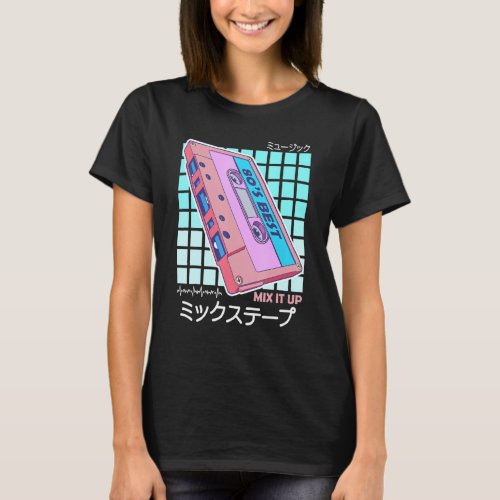 Cassette 80s Japanese Otaku Aesthetic Music Japan  T_Shirt