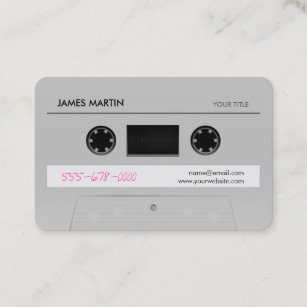 Cassette Mix Tape Retro Cool Music Business Card