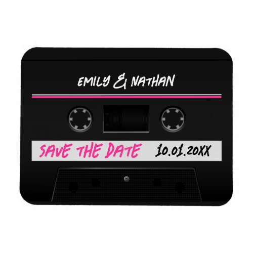 Cassette Mix Tape Retro Cool Save The Date Magnet