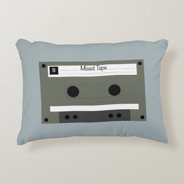 Cassette, Mixed Tape Accent Pillow (Front)