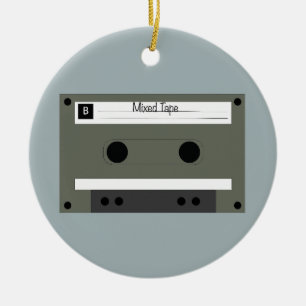 Cassette, Mixed Tape Ceramic Ornament