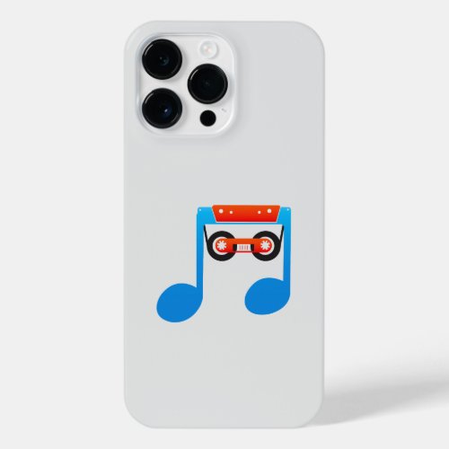 Cassette Note in Blue iPhone 14 Pro Max Case