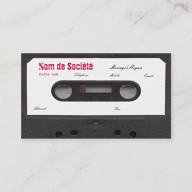 Cassette of visit! business card (Front)