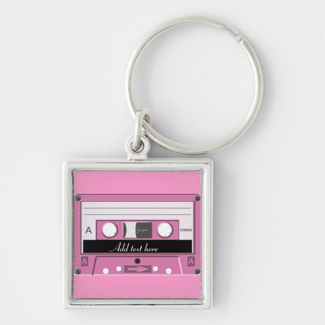  Cassette,Old School_ Keychain (Front)