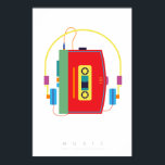 Cassette Player | Pop Art Poster 70s 80s | Quote<br><div class="desc">"Music doesn't have an expiration date" 60's 70's 80's Retro poster - Minimalist Cassette Tape Player Walkman. Looks fabulous in a black frame. Follow me on Instagram or Facebook or subscribe for updates on TakaraBeech.com ... I'd love to connect with you. Share your new art work on social media and...</div>