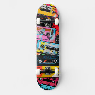 Cassette Punk Skateboard By Claire Firley