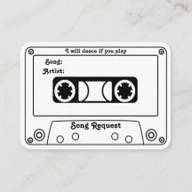 Cassette Song Request Wedding Invitation Insert