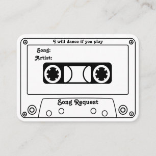 Cassette Song Request Wedding Invitation Insert