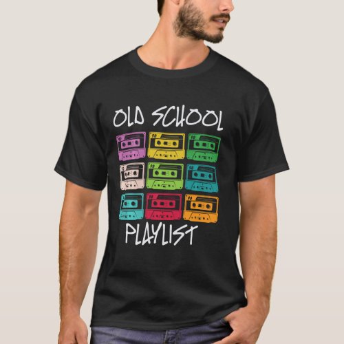 Cassette Tape 80s Old School Playlist Graphic Plus T_Shirt