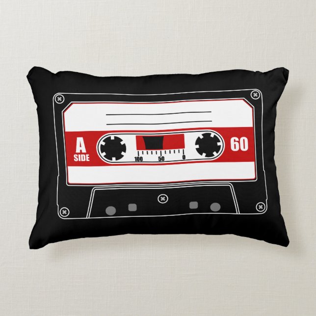 Cassette Tape Accent Pillow (Front)