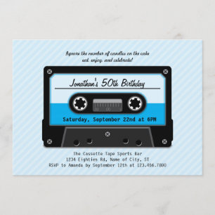 Cassette Tape Birthday Invitation