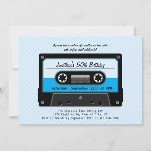 Cassette Tape Birthday Invitation