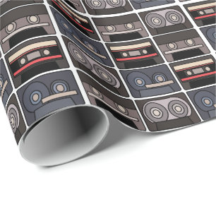 Cassette Tape Birthday Party Wrapping Paper