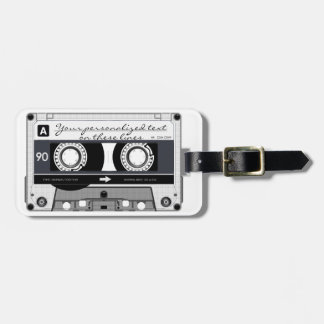 Cassette tape - black - luggage tag