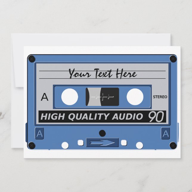 Cassette Tape custom invitation (Front)