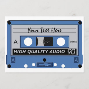 Cassette Tape custom invitation