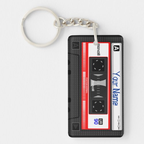 Cassette Tape Customizable Key Chain Vintage Keychain