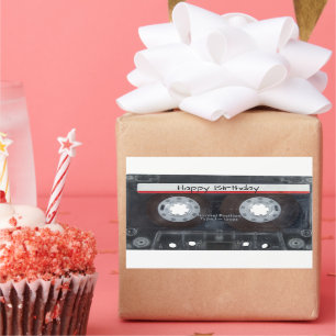 Cassette Tape For Birthday Rectangular Sticker