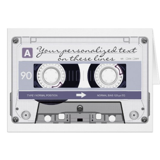 Cassette tape - grey - cards (Front Horizontal)