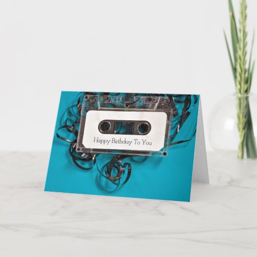 Cassette Tape Happy Birthday Card