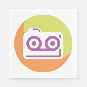 Cassette Tape Icon Vintage 80s 90s Style Music Napkins