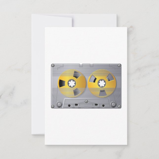 Cassette Tape Illustration Vintage Music Lover Invitation (Front)