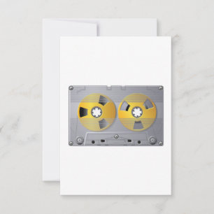 Cassette Tape Illustration Vintage Music Lover Invitation