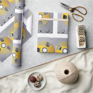Cassette Tape Illustration Vintage Music Lover  Wrapping Paper