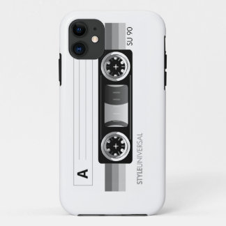 Cassette tape label gray case
