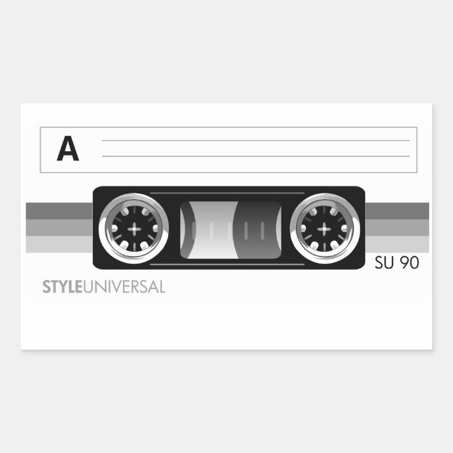 Cassette tape label gray sticker (Front)