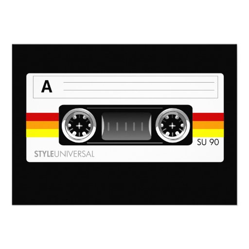 Cassette tape label invitation | Zazzle