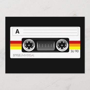 Cassette Tape Label Invitation by styleuniversal at Zazzle