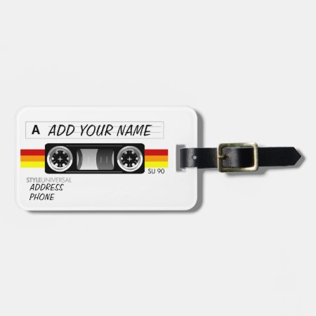 Cassette Tape Label Luggage Tag