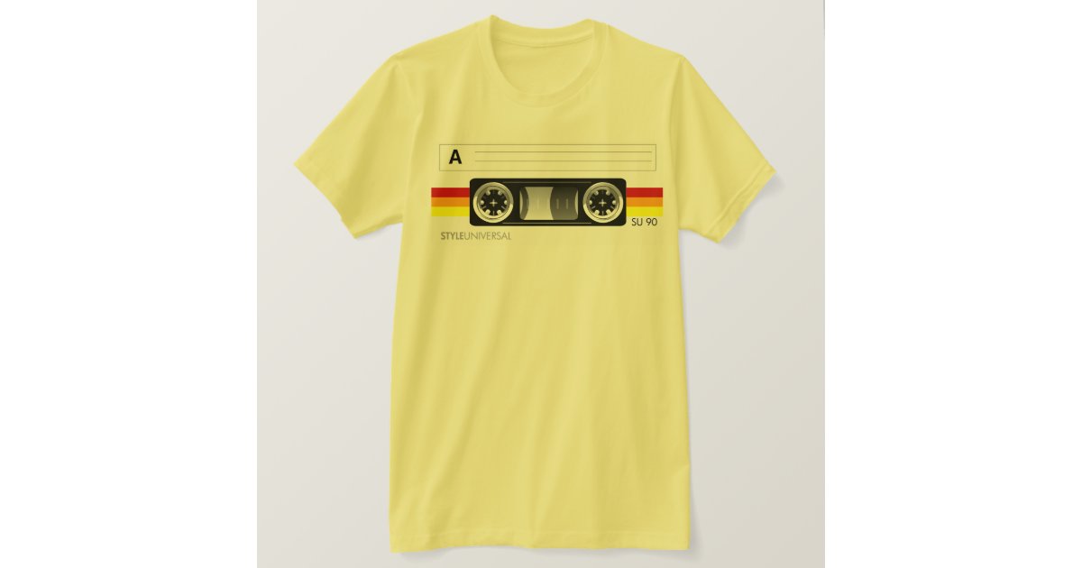Cassette tape label tshirt