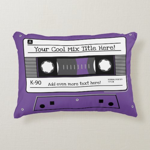 Cassette Tape Mix Tape Retro Gift Personalized Accent Pillow