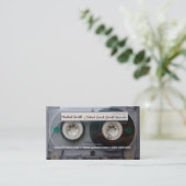 Cassette Tape Music Records Business Cards (Standing Front)