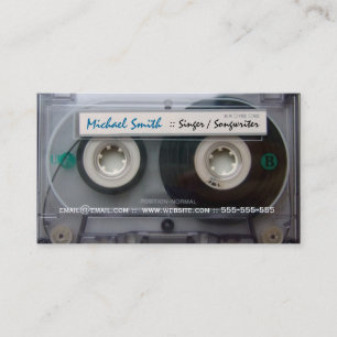 Cassette Tape Musician Business Cards