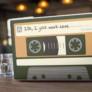 Cassette Tape Muted Tones 80's Retro Aesthetic  HP Laptop Skin