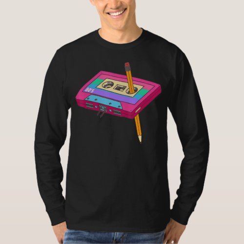 Cassette Tape Pencil Shirt 80s Music Mixtape Styl