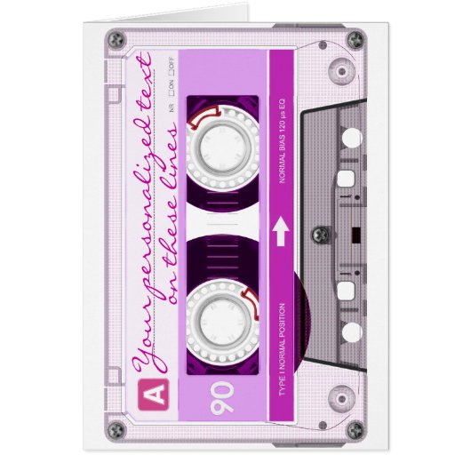 Cassette tape - pink - cards (Front)