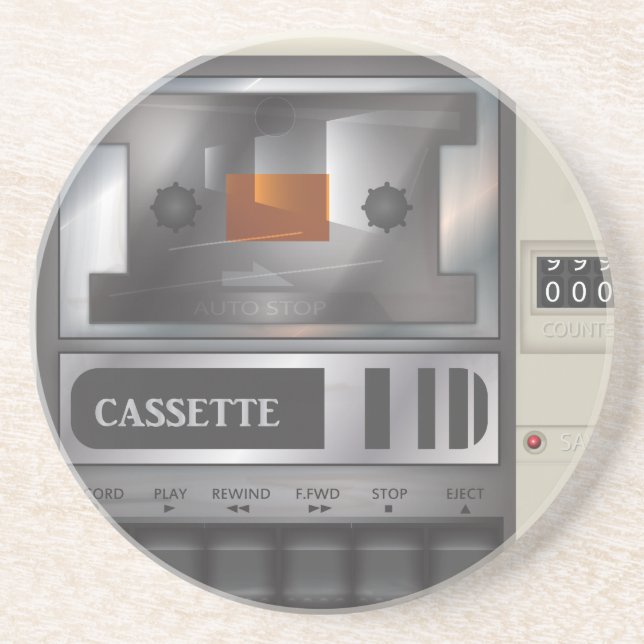 cassette tape player coaster (Front)