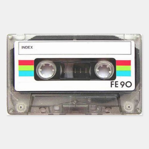 Cassette Tape Rectangular Stickers