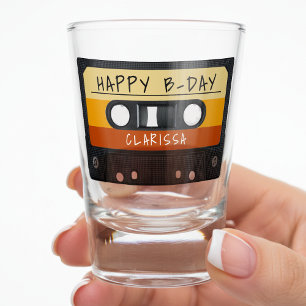 Cassette Tape Retro Birthday Party Shot Glass