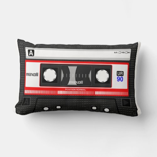 Cassette Tape Retro Lumbar Pillow