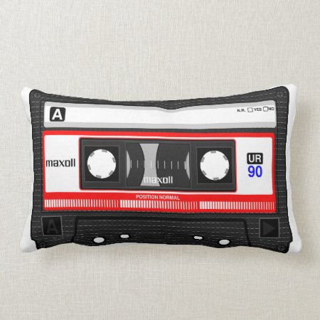 Cassette Tape Retro Lumbar Pillow