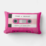 Cassette Tape Retro Music Disco Hot Pink Rockin Lumbar Pillow at Zazzle