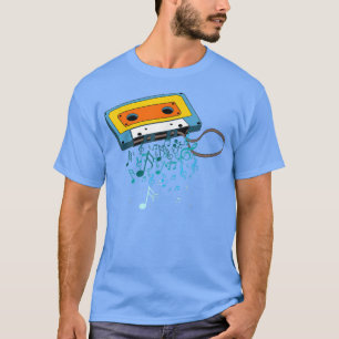 Cassette Tape Retro Music Notes 70's 80's 90's Cla T-Shirt
